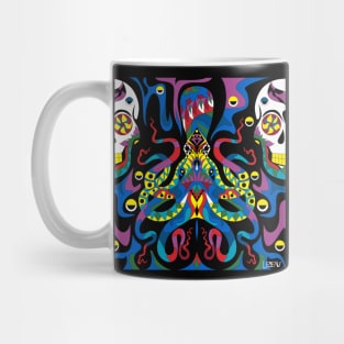 kaiju kraken in ecopop wallpaper art Mug